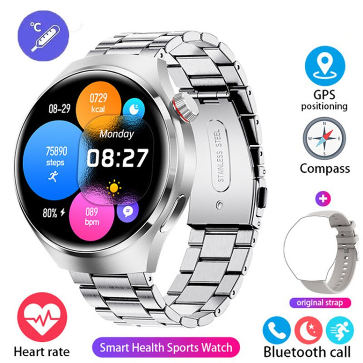 Смарт-годинник Smart Device 103 silver steel, 2 ремінці - 