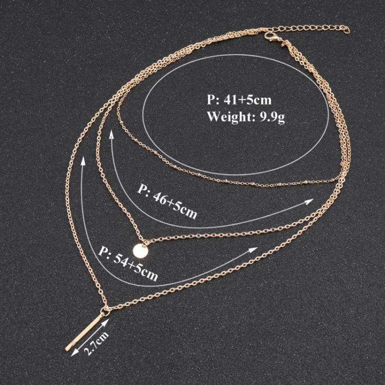 Кольє позолочене №8003  - 