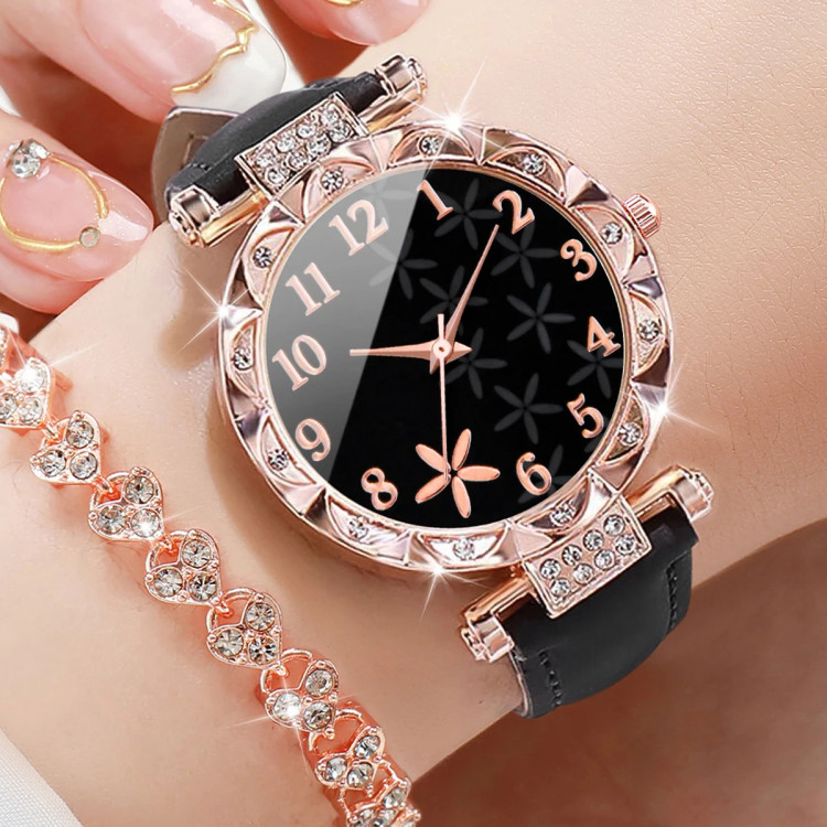 Жіночий годинник + браслет №4219 black