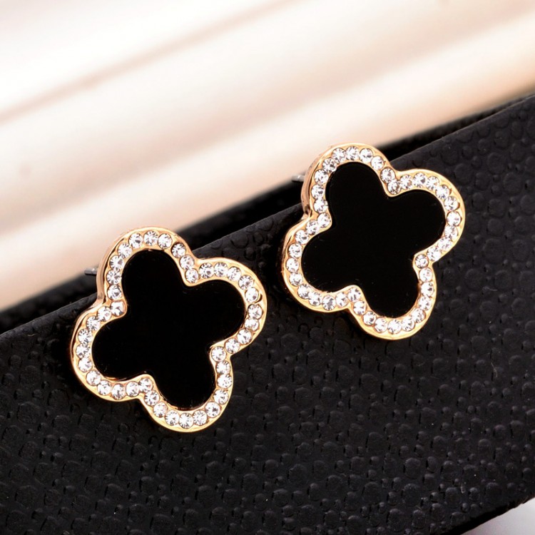 Сережки позолочені з кристалами swarovski №134-74