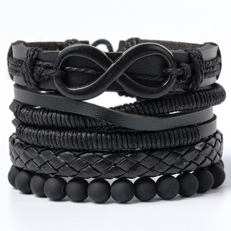 Браслети шкіряні 4шт №125-14 