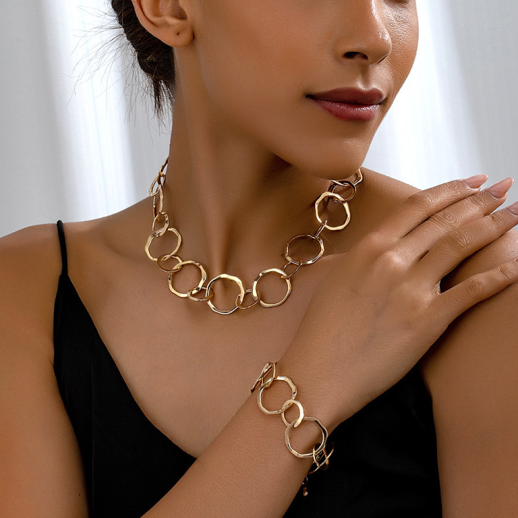 Комплект біжутерії позолочений №136-44