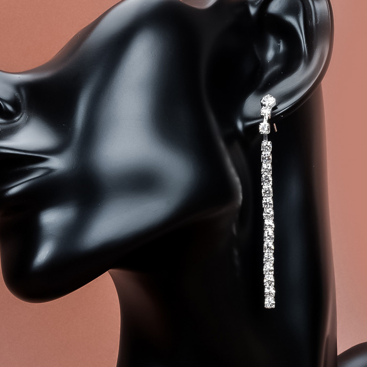 Сережки з кристалами №12077 