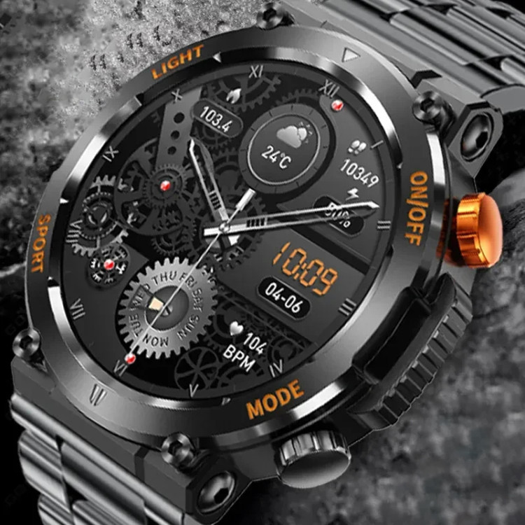 Смарт-годинник протиударний Smart Device 9 black steel