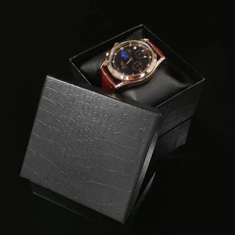 Подарункова коробочка 8х8 см black  - 