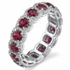 Каблучка покриття срібло з кристалами red №46040 Каблучка покриття срібло з кристалами red №46040