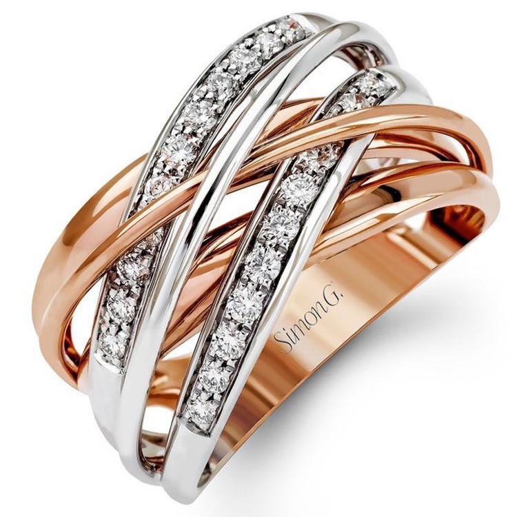 Каблучка позолочена з кристалами №9529 