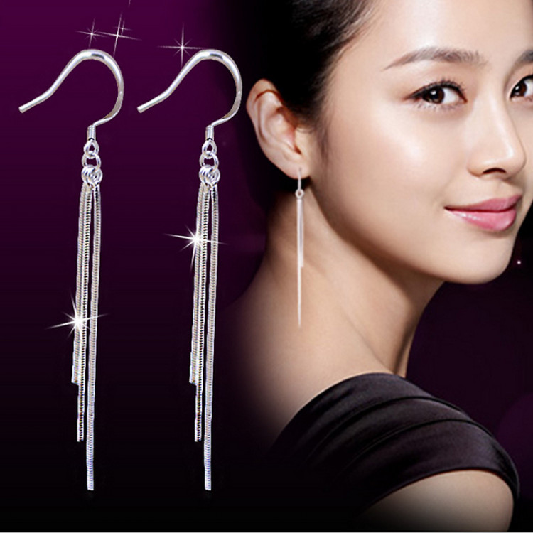 Сережки покриття срібло №23043 