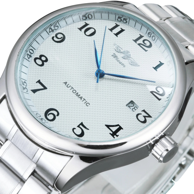 Чоловічий годинник механічний WINNER white