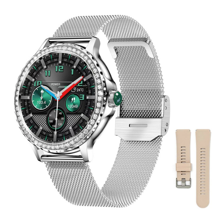 Смарт-годинник Women's Smart Device 13 silver steel, 2 ремінці - 