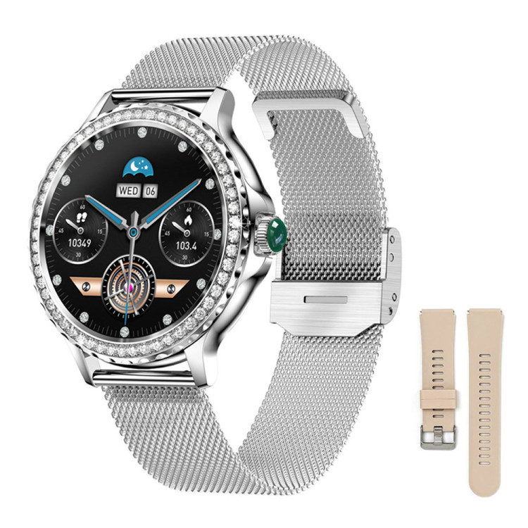 Смарт-годинник Women's Smart Device 13 silver steel, 2 ремінці