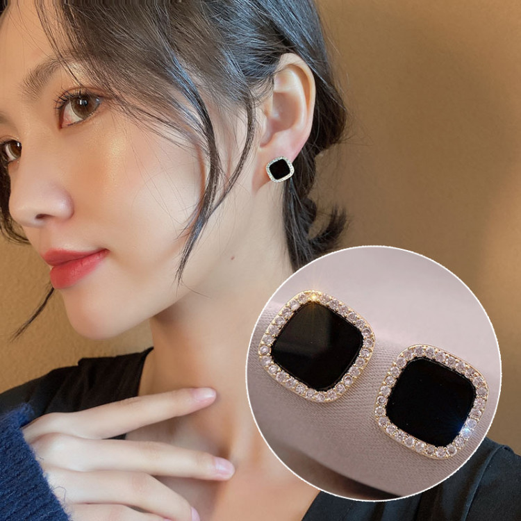 Сережки позолочені з кристалами №14060 